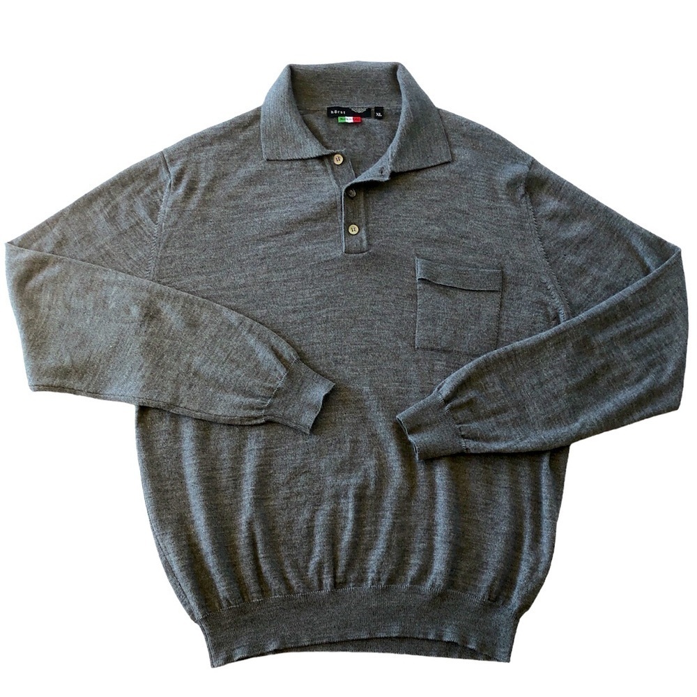 Horst men’s sweater 50% Merino wool 50% acrylic.